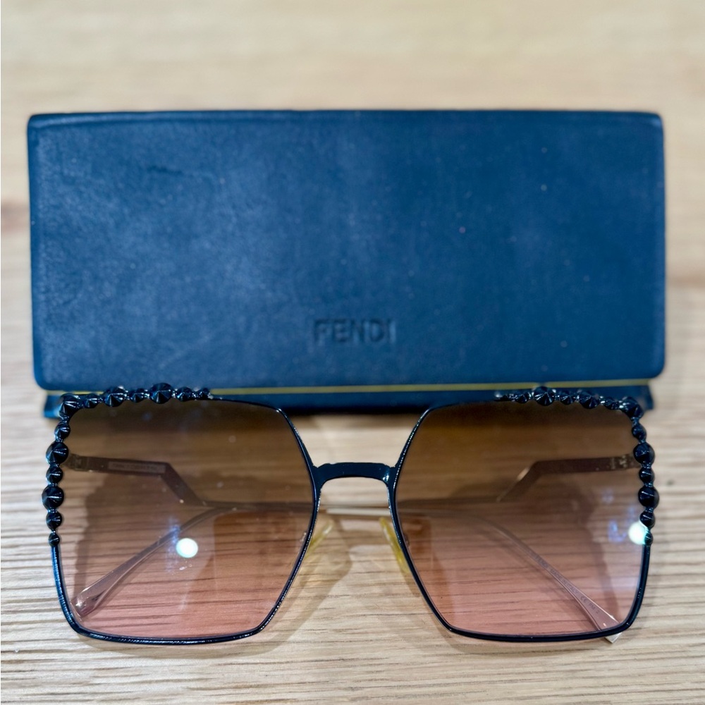 Fendi Embellished Oversized Sunglasses